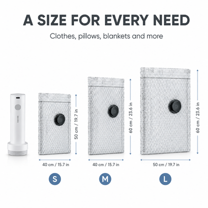 Portable Vacuum Storage Bags with Electric Pump
