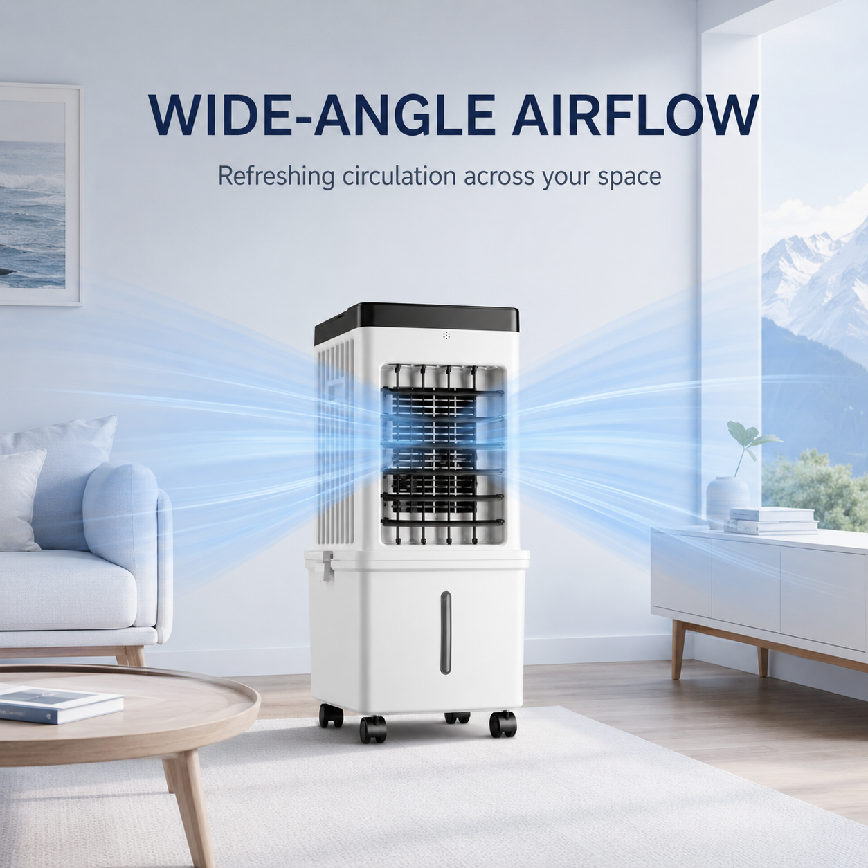 Portable Air Cooler with Remote | Quiet Cooling Fan for Home