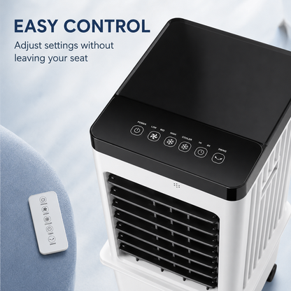 Portable Air Cooler with Remote | Quiet Cooling Fan for Home