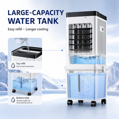 Portable Air Cooler with Remote | Quiet Cooling Fan for Home