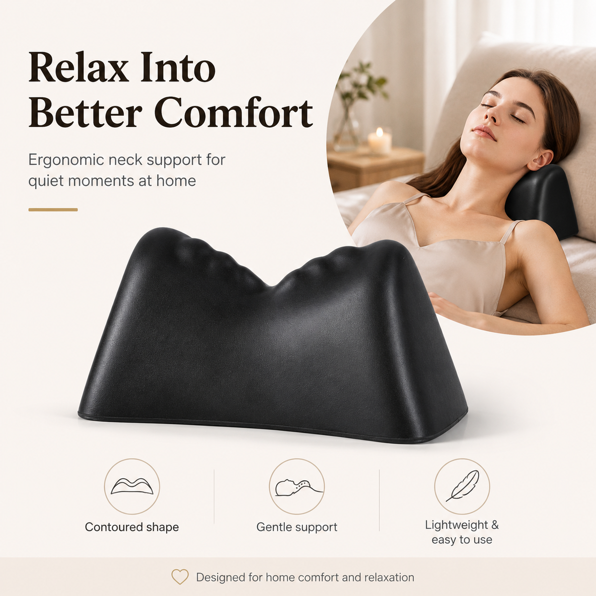 Ergonomic Neck Support Pillow for Home Relaxation