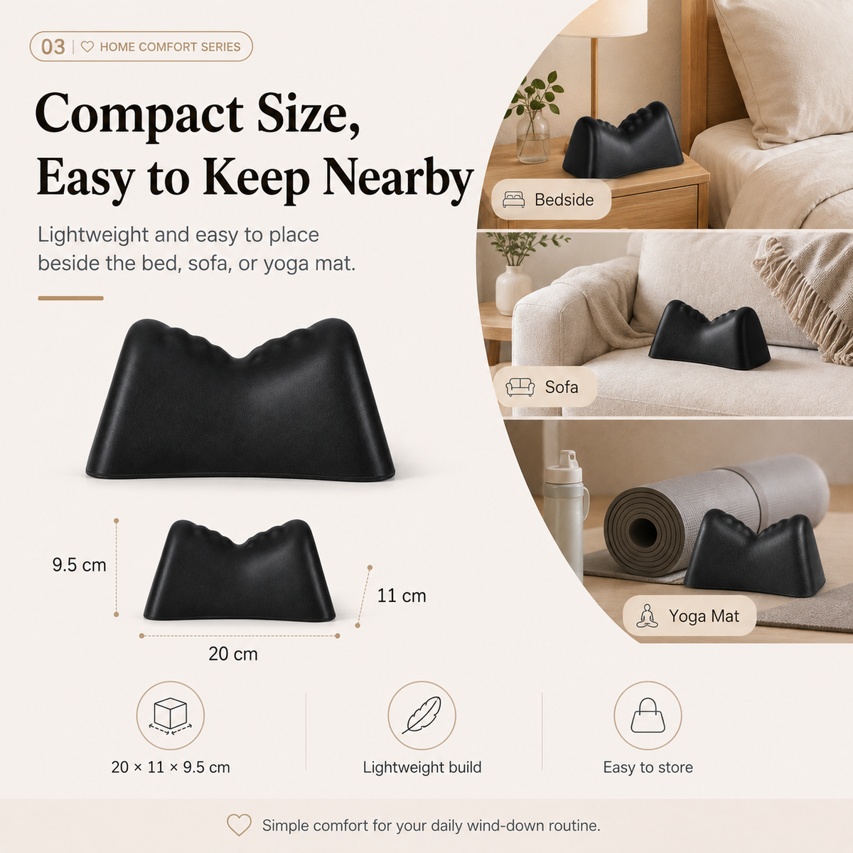 Ergonomic Neck Support Pillow for Home Relaxation