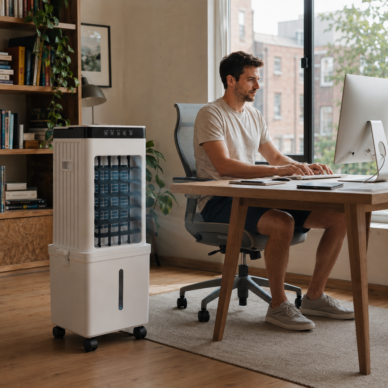 Portable Air Cooler with Remote | Quiet Cooling Fan for Home