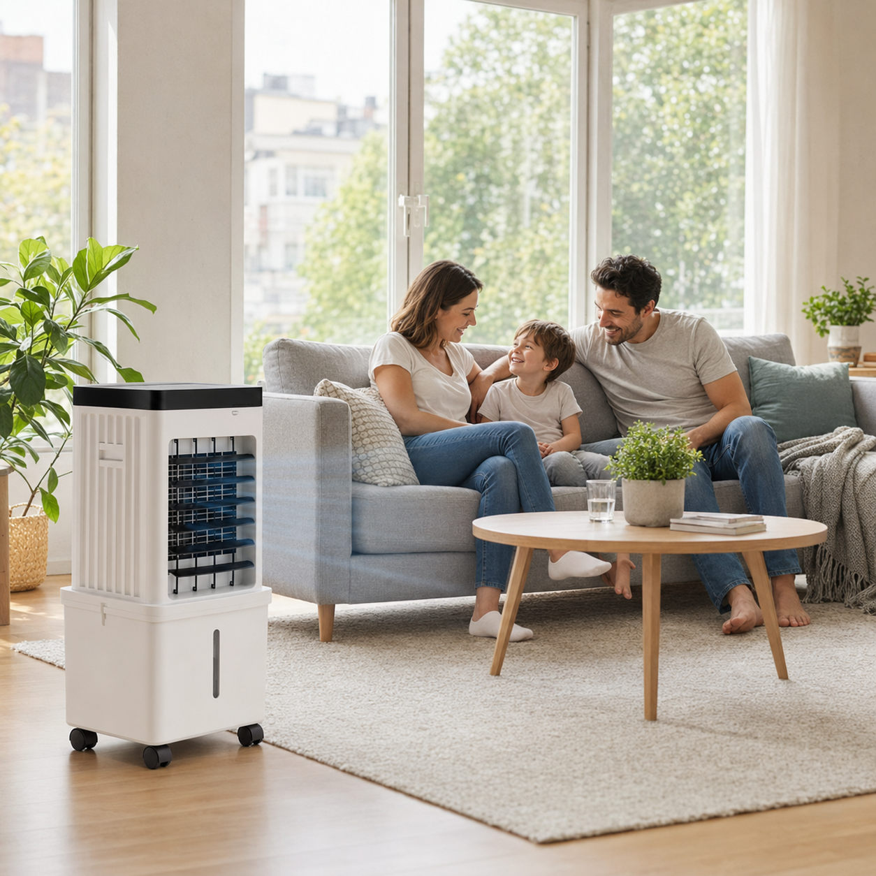 Portable Air Cooler with Remote | Quiet Cooling Fan for Home