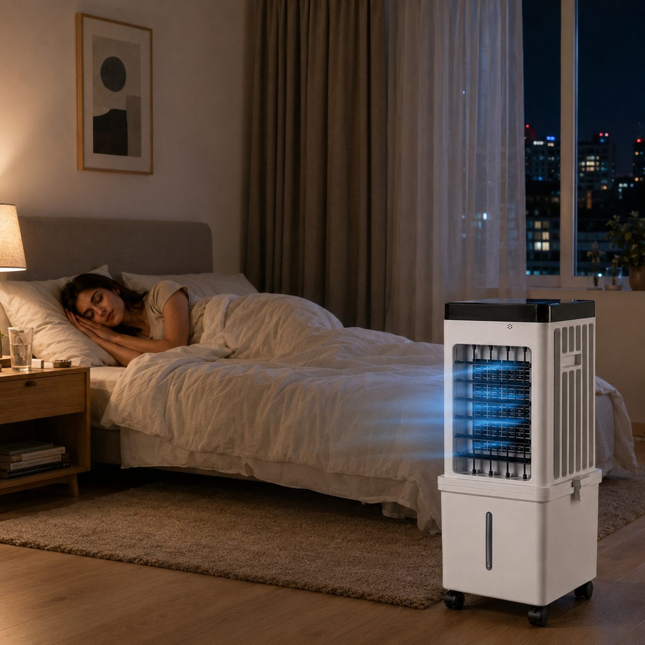 Portable Air Cooler with Remote | Quiet Cooling Fan for Home