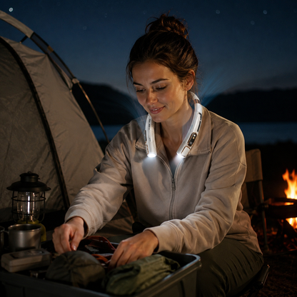 Smart Neck Fan with Cooling Plate | 5-Speed Wearable Cooler