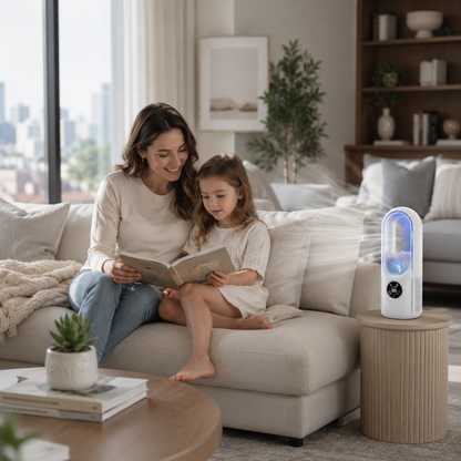 Portable Bladeless Humidifier Fan with Cooling Mist & 6 Speeds