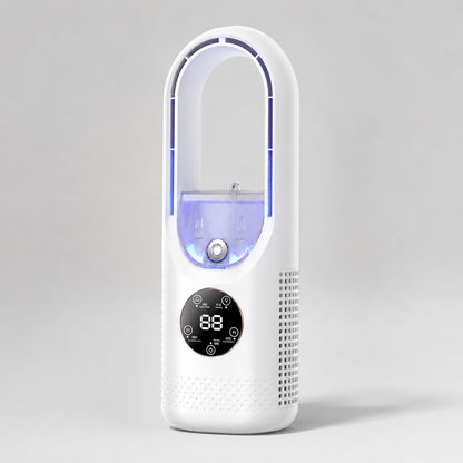 Portable Bladeless Humidifier Fan with Cooling Mist & 6 Speeds