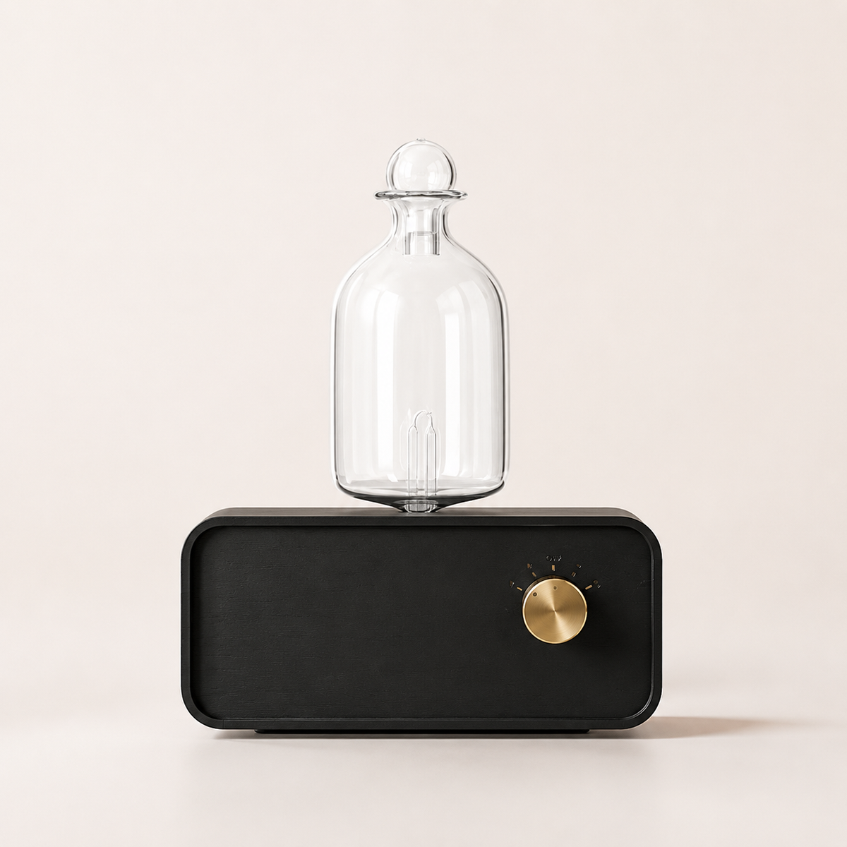 Rechargeable Waterless Essential Oil Diffuser – Glass & Wood Design