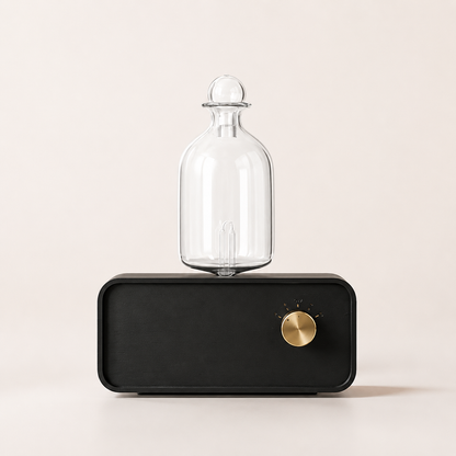 Rechargeable Waterless Essential Oil Diffuser – Glass & Wood Design